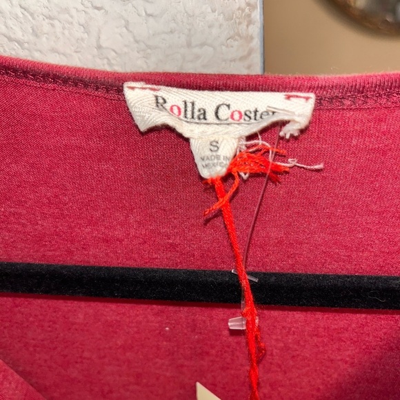 Wine red high low dress size Small - Picture 8 of 9